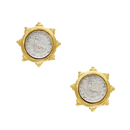Susan Shaw Dove Coin Studs