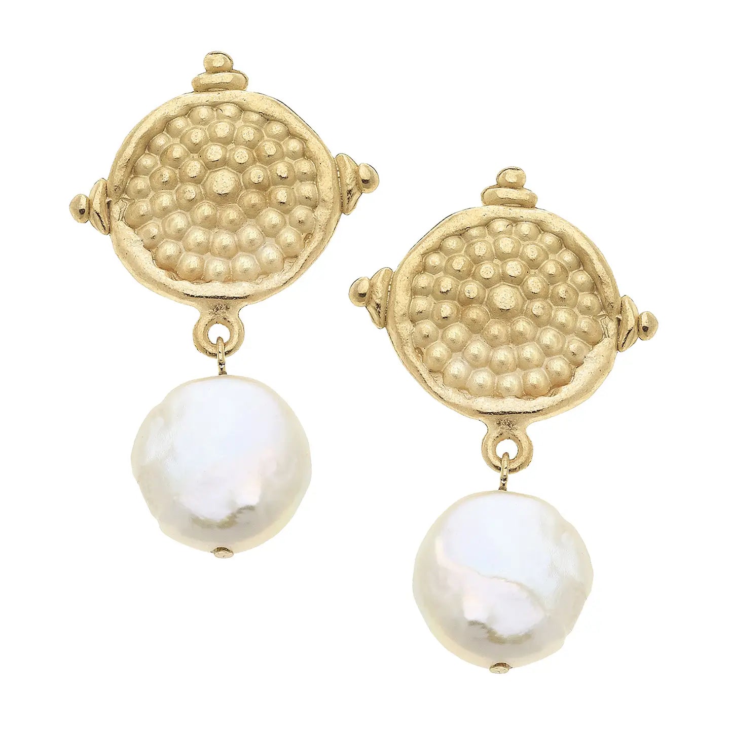 Susan Shaw Pearl Pierced Earrings