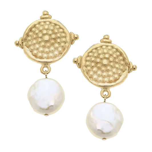 Susan Shaw Pearl Pierced Earrings