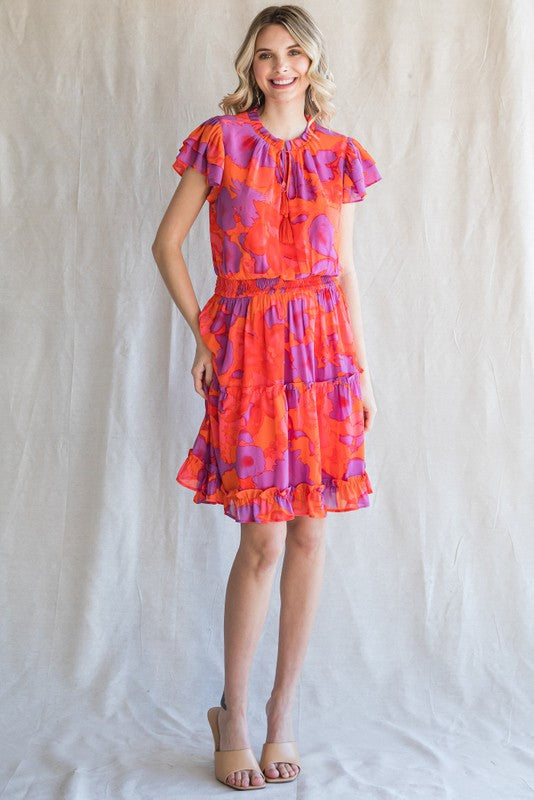Sunset Chiffon Dress