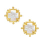 Susan Shaw Mother of Pearl Cross Earrings