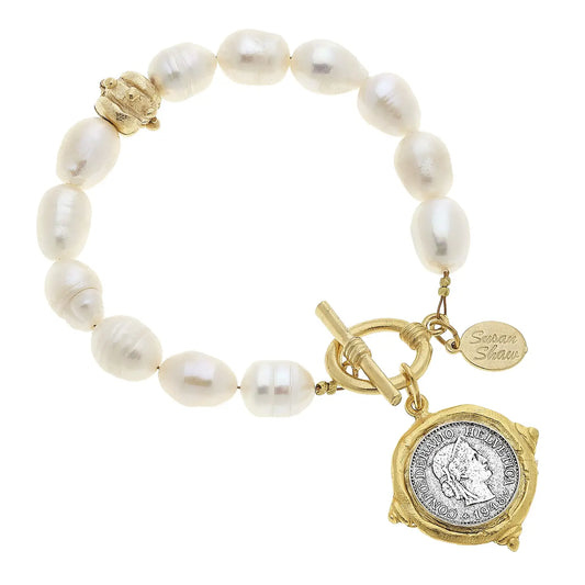 Susan Shaw Mixed Metal Coin Necklace