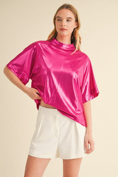 Maddi Metallic Top