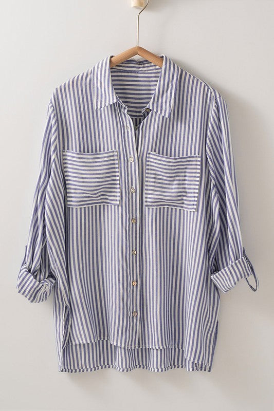 Real Relaxed Blue Button Down