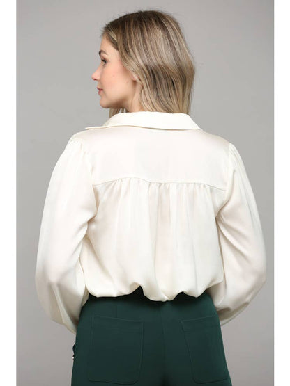 Lillian Satin Blouse