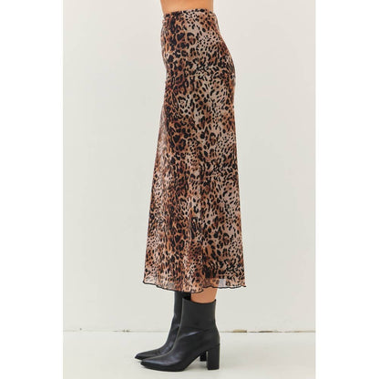 Lavish Leopard Midi Skirt