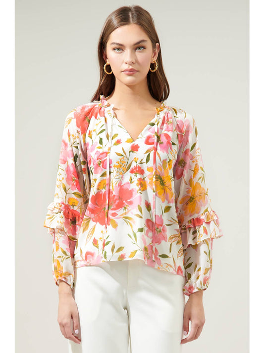 Mary Floral Blouse