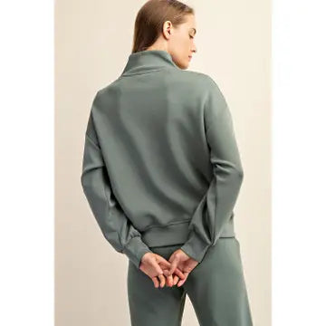 Luxe Sage Leaf Pullover