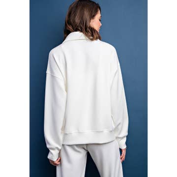 Cream Luxe Mock Neck Pullover