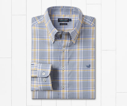 Southern Marsh Shores Windowpane Performance Dress Shirt