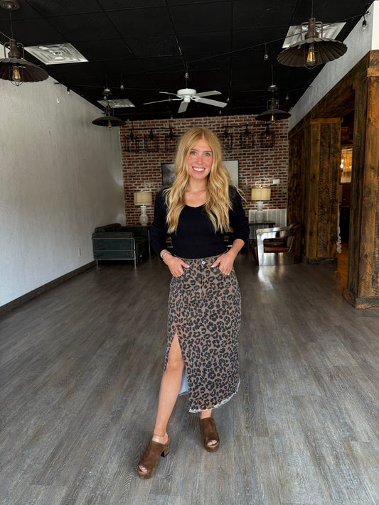 Maple Leopard Skirt