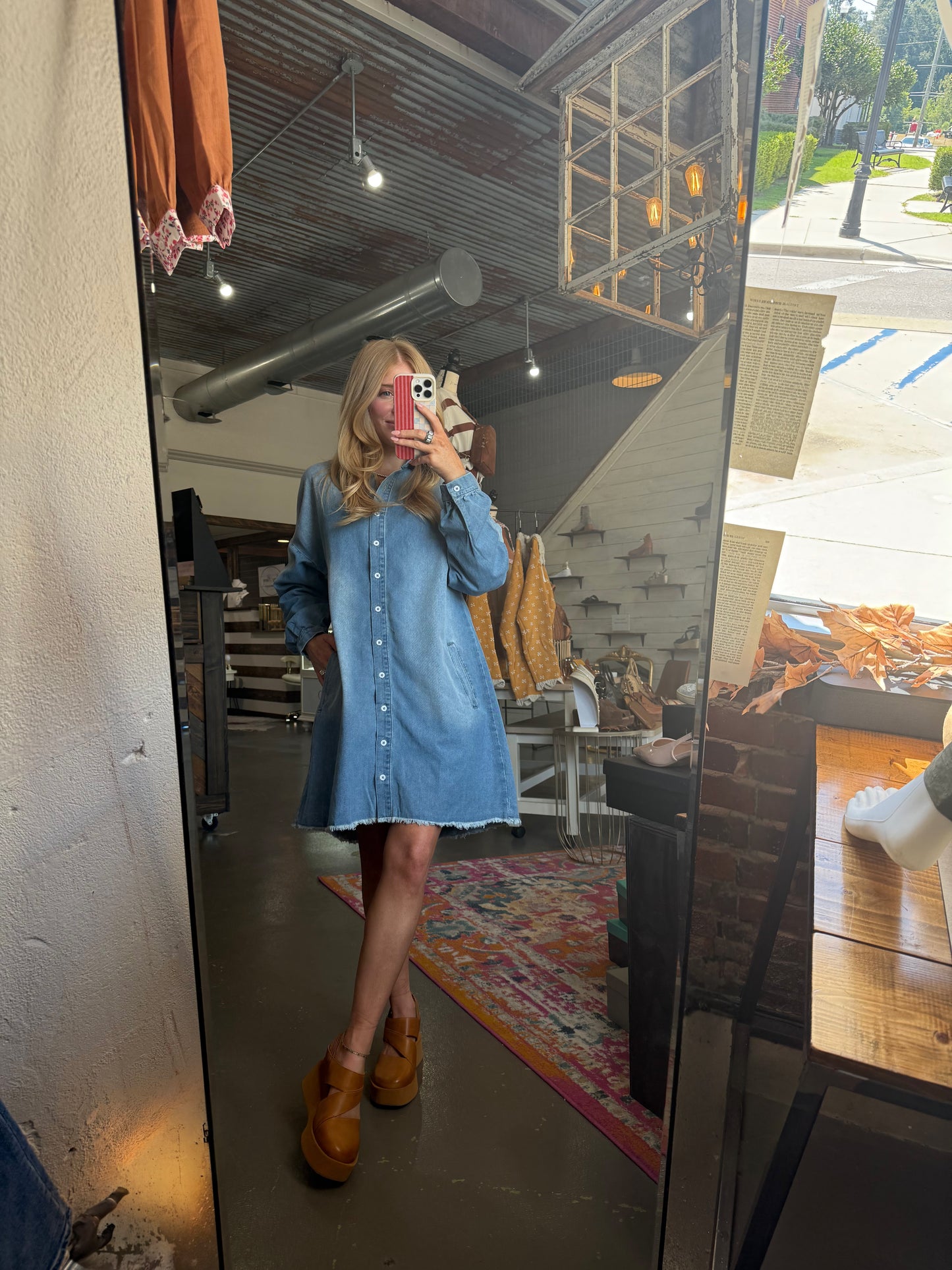 Orchard Breeze Denim Dress