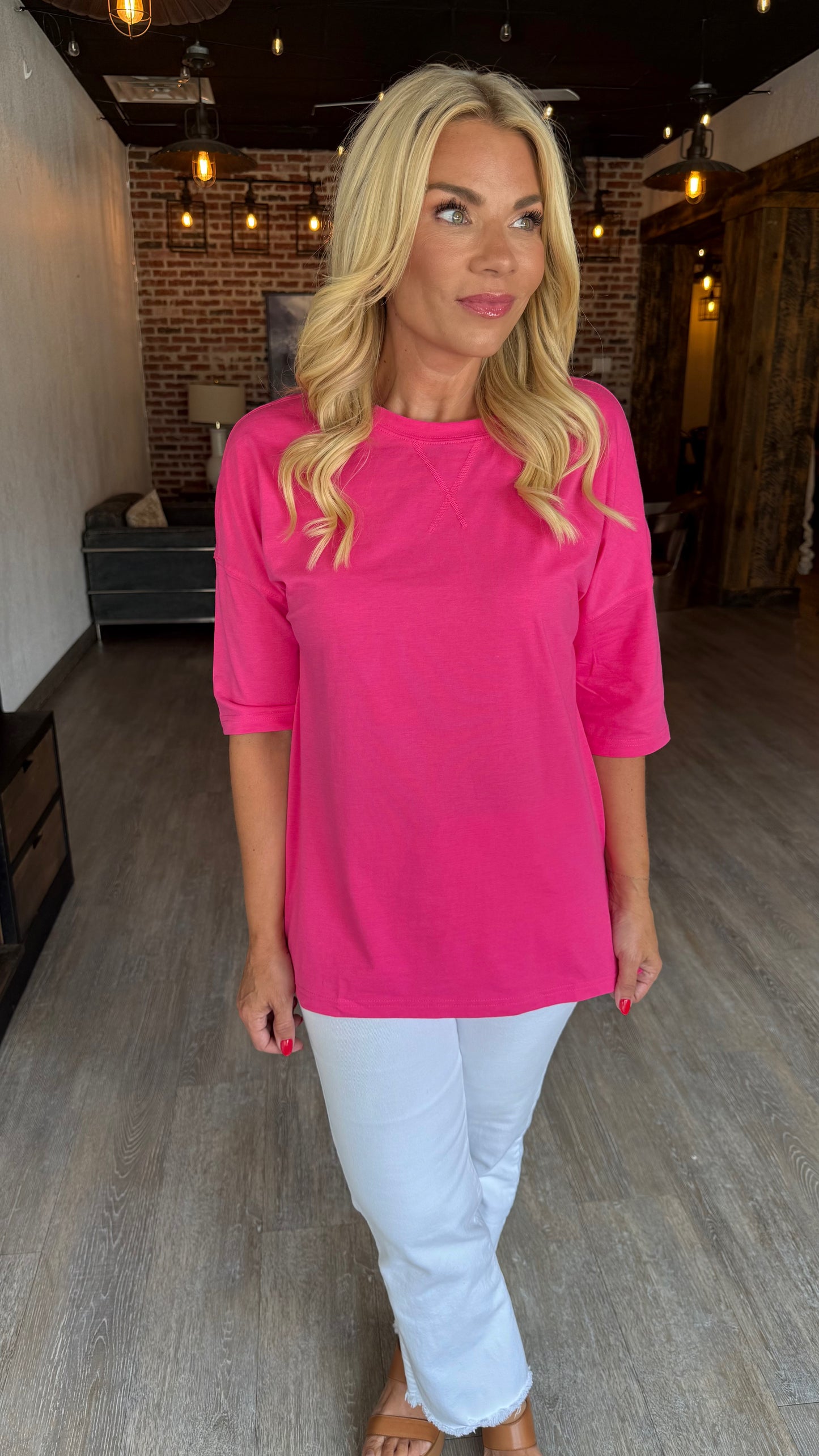 Casual Friday Tee- Pink