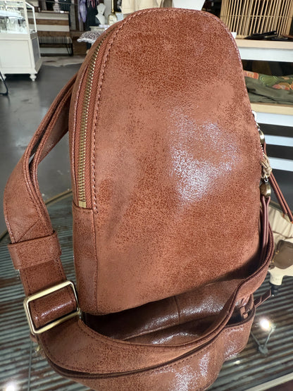 Hobo Burnished Saddle Fern Sling