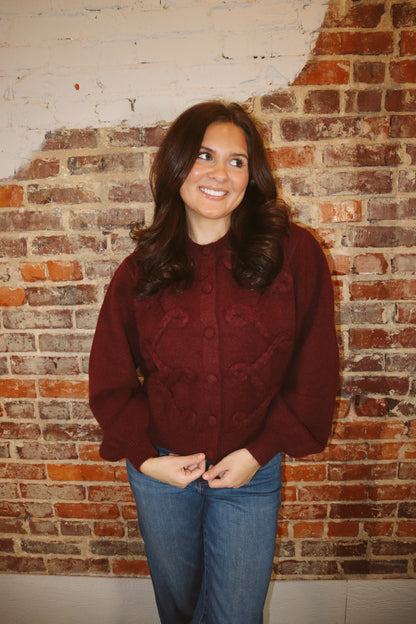 Cranberry Chic Cardigan