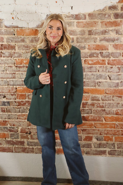 Christmas Green Dress Coat