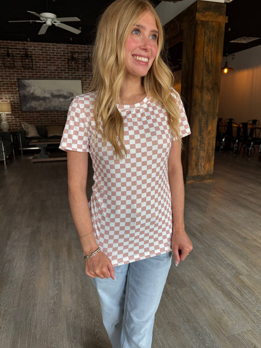 Season Shift Checkered Top