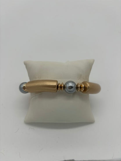 Brass Ball and tube bracelet