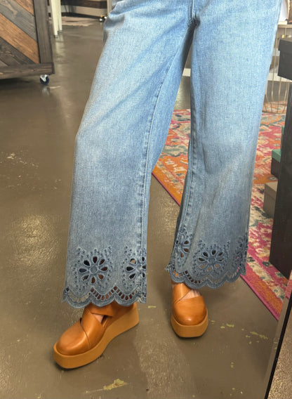 Autumn Bloom Denim Jeans