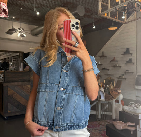Indigo Autumn Denim Vest