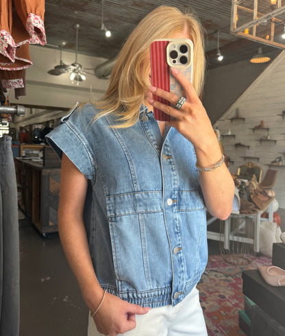 Indigo Autumn Denim Vest