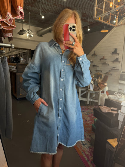 Orchard Breeze Denim Dress