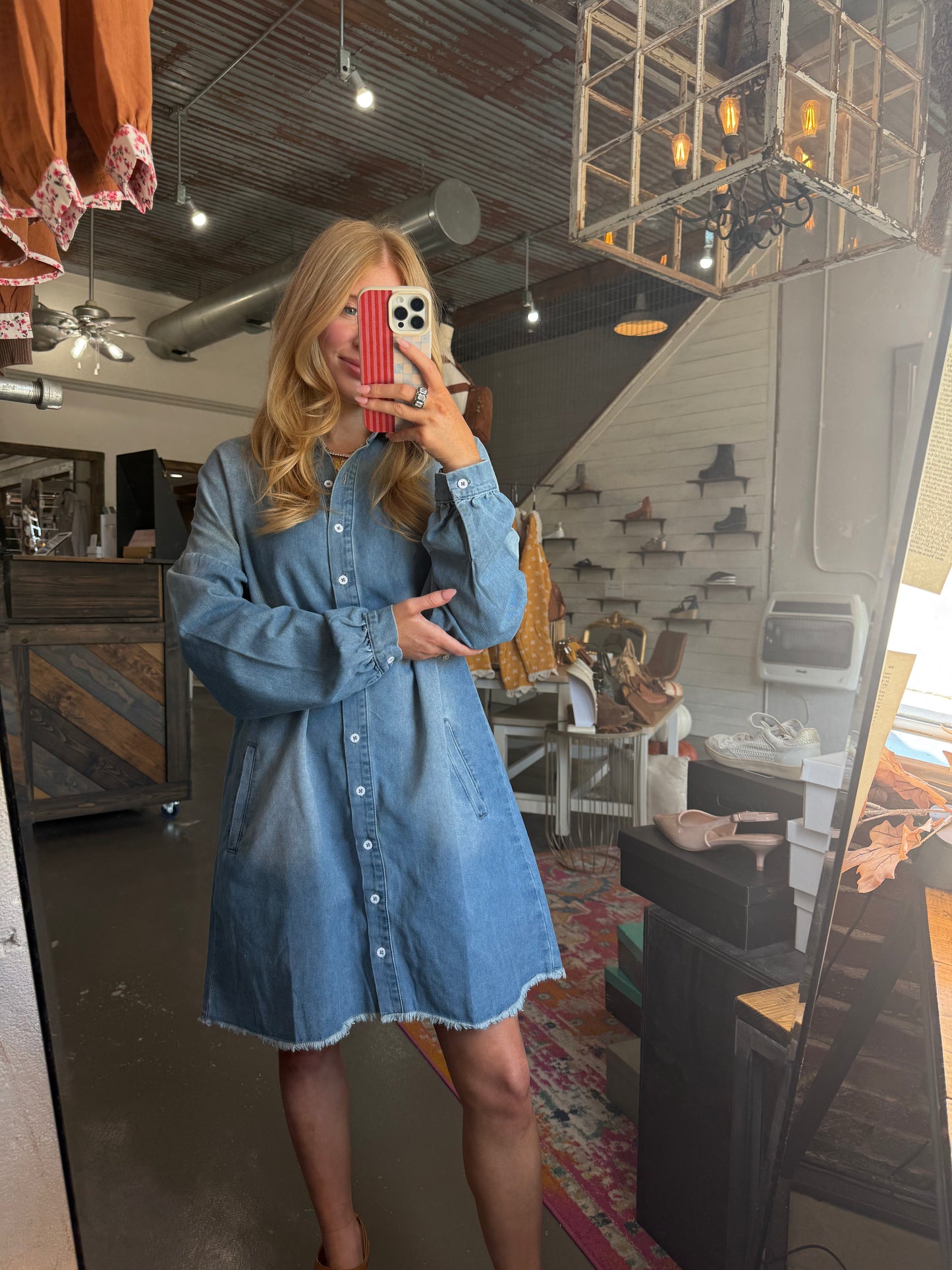 Orchard Breeze Denim Dress