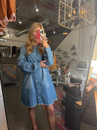 Orchard Breeze Denim Dress