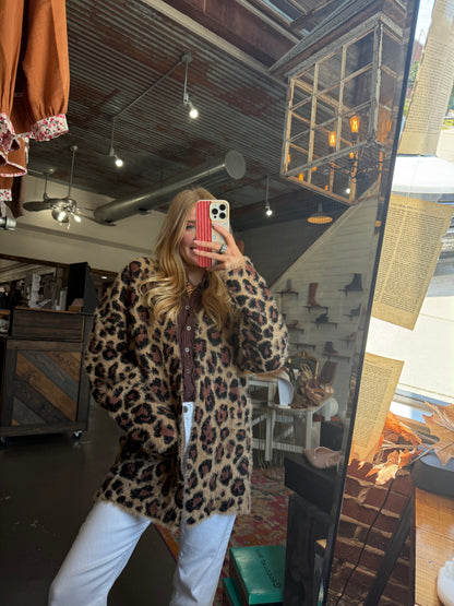 Leopard Leaves Cardigan
