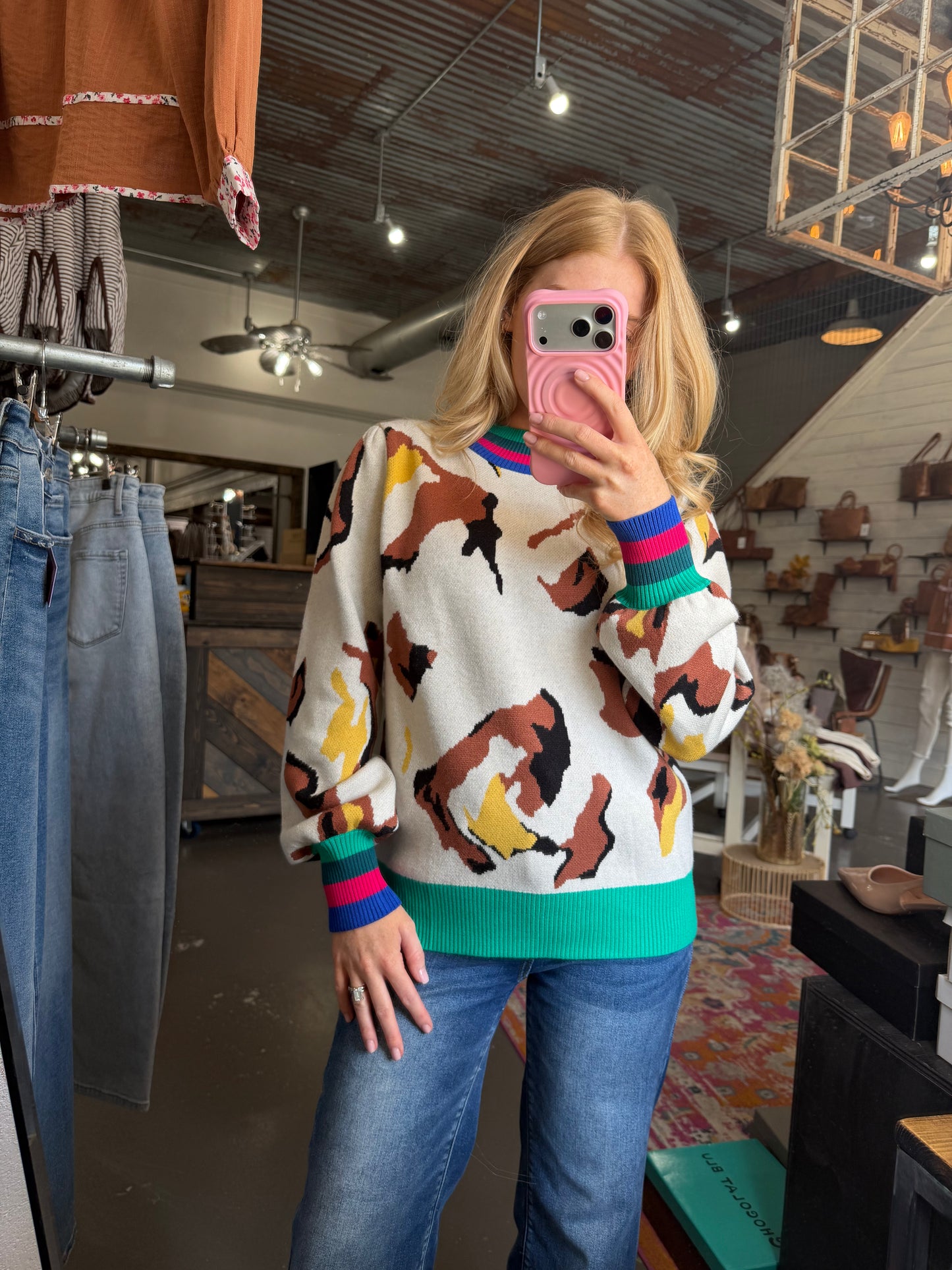 Lines and Leopard Sweater