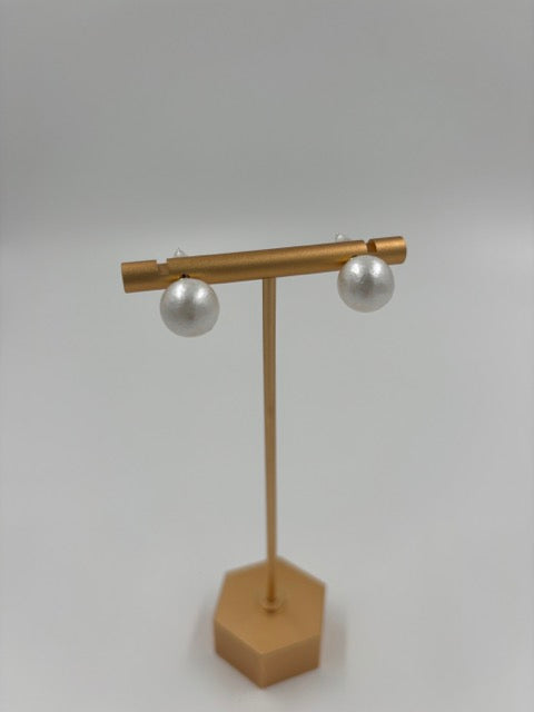 puff pearl earrings