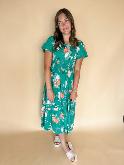 Southern Summer Tiered Midi Dress