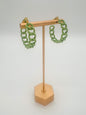 Sheila Fajl Green Petite Chain Hoops