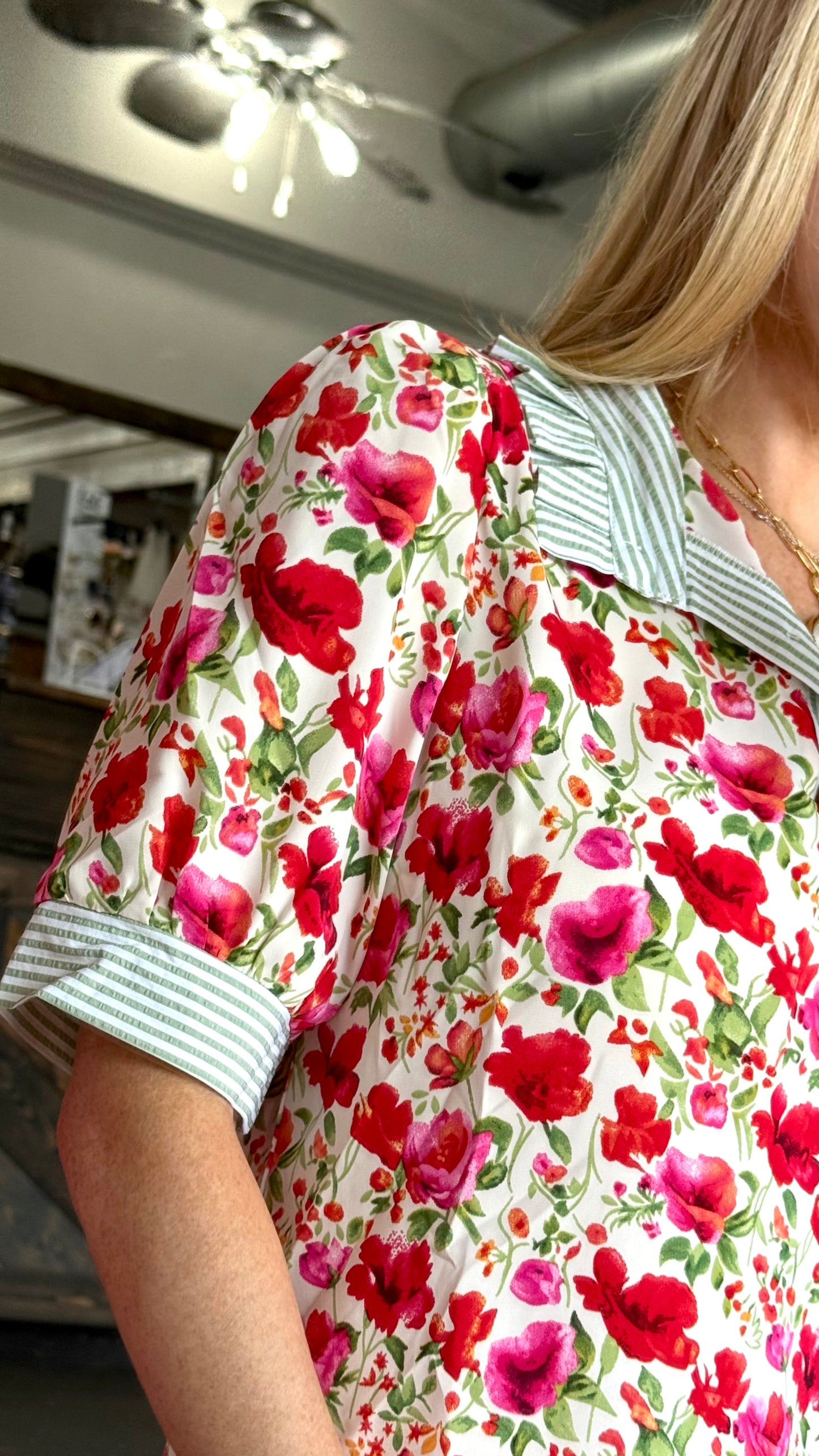 Lacey Jane Ruffle Collar Top
