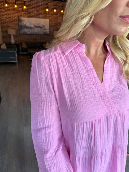 Think Pink Midi Dress