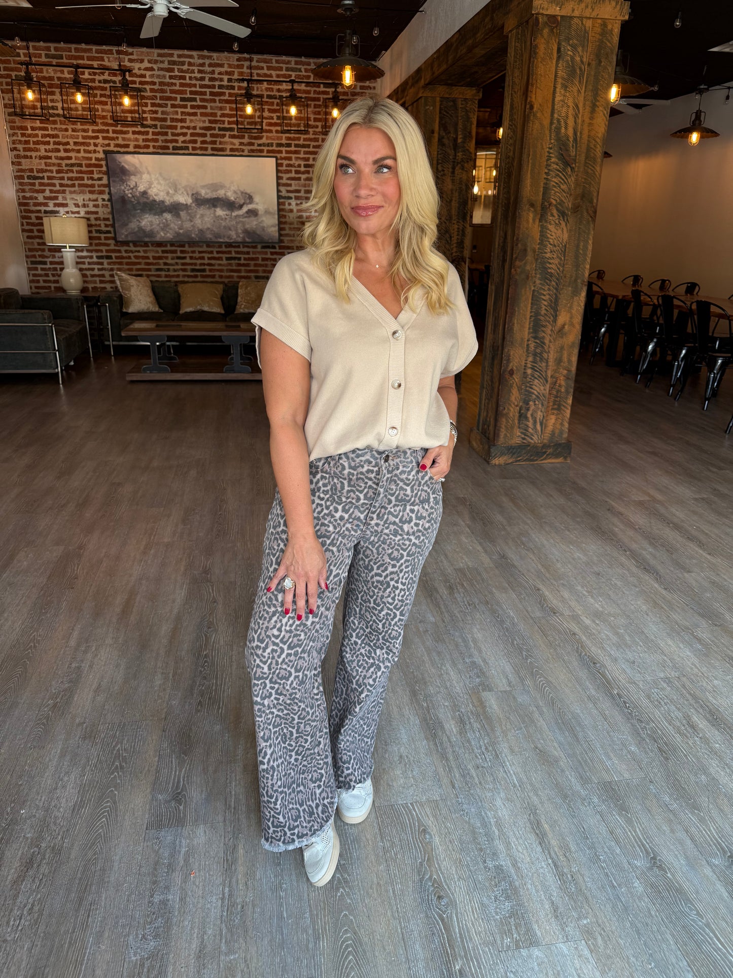 Almost Autumn Leopard Jeans