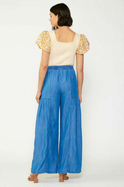 Feeling the Blues Chambray Wide Leg Pants