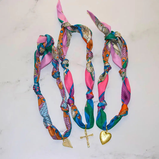 Shellie Silk Scarf Necklace