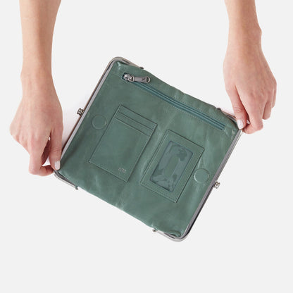 Hobo Lauren Clutch Wallet- Sage Leaf