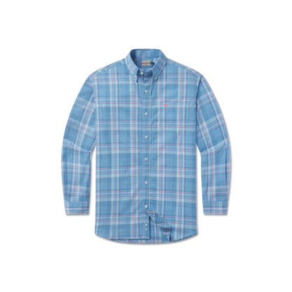 Southern Marsh Potomac Relaxed Plaid Dress Shirt- Coral and Lilac