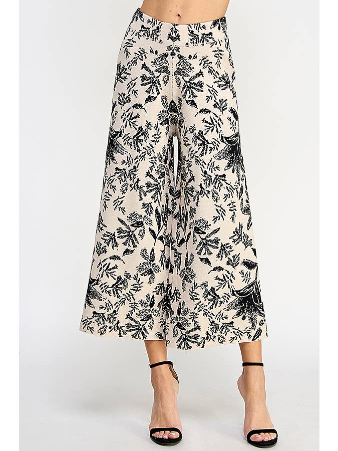 Taupe Floral Pants