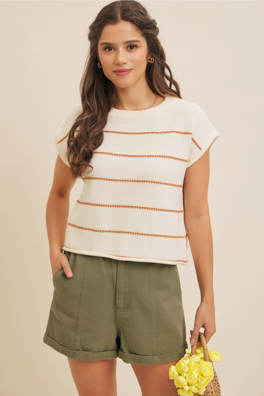 Caramel Stripe Sweater
