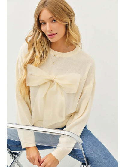 Sweet As Sugar Bow Sweater