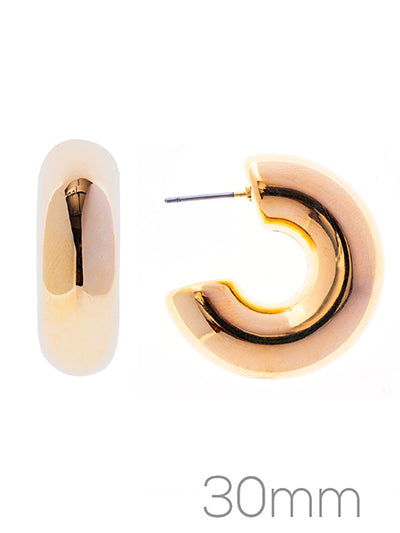 Gold Bubble Hoops
