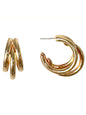 Gold Triple Hoops