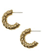 Twisted Hoop Post Earrings