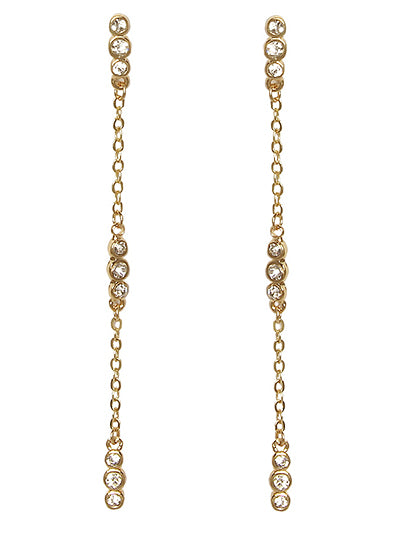 Three Stone Cluster Earrings