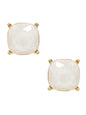 Glitter Stud Earrings - White