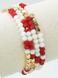Game Day Bracelets - Red & White