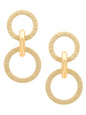 Natural Raffia Wrapped Link Earrings